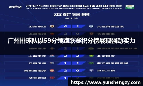 广州排球队以59分领跑联赛积分榜展现强劲实力